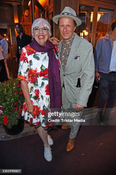 Claudia Roth, Alexander Scheer at the German Producers Alliance Party 2023 at Tipi am Kanzleramt on July 4, 2023 in Berlin, Germany.