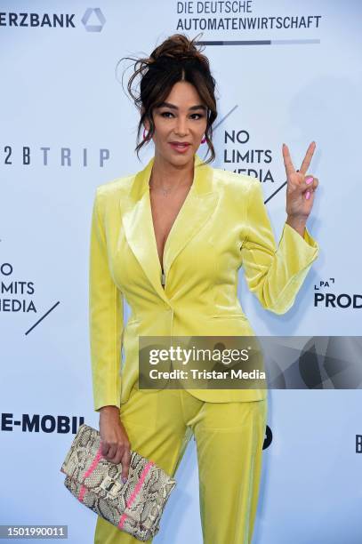 Verona Pooth at the German Producers Alliance Party 2023 at Tipi am Kanzleramt on July 4, 2023 in Berlin, Germany.
