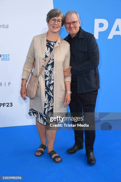Joachim Krol and Heidrun Teusner-Krol at the German Producers Alliance Party 2023 at Tipi am Kanzleramt on July 4, 2023 in Berlin, Germany.