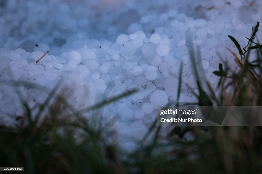 Huge Hailstorm In Central Italy