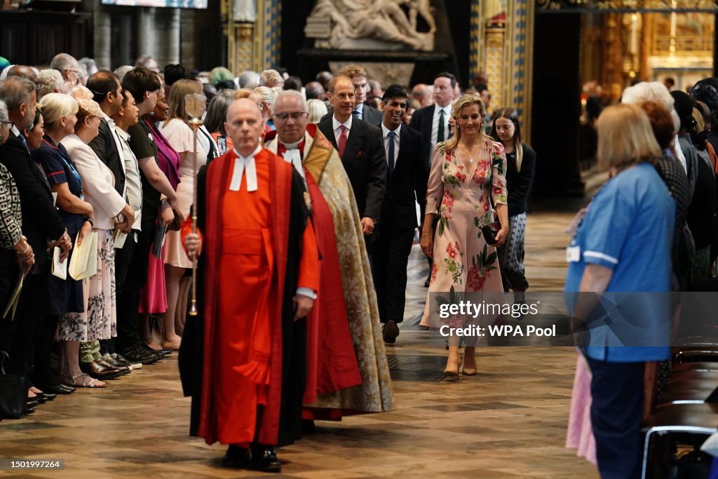 Westminster Abbey Holds Service Celebrating 75th Anniversary Of The NHS
