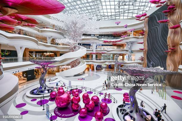 Interior view of CDF Haikou International Duty Free City is seen on June 25, 2023 in Haikou, Hainan Province of China. The Haikou CDF Haikou...