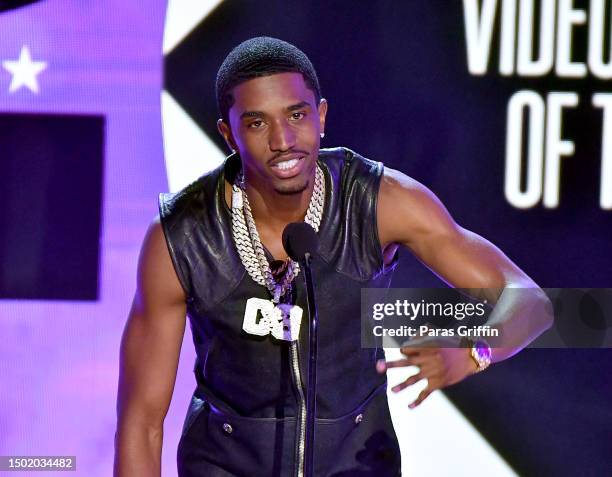 King Combs speaks onstage during the BET Awards 2023 at Microsoft Theater on June 25, 2023 in Los Angeles, California.