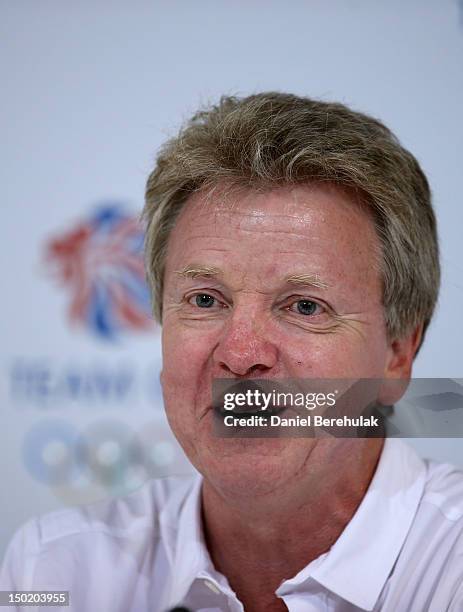 Chairman Colin Moynihan attends a TEAM GB Press Conference during Day 16 of the London 2012 Olympic Games at Team GB house on August 12, 2012 in...