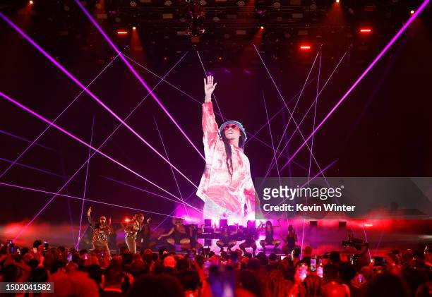 Offset and Quavo perform onstage during the BET Awards 2023 at Microsoft Theater on June 25, 2023 in Los Angeles, California.