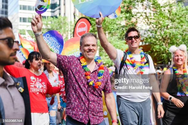 Leader of the Government in the House of Commons Mark Holland takes part in the 2023 Annual Toronto Pride Parade on June 25, 2023 in Toronto, Ontario.