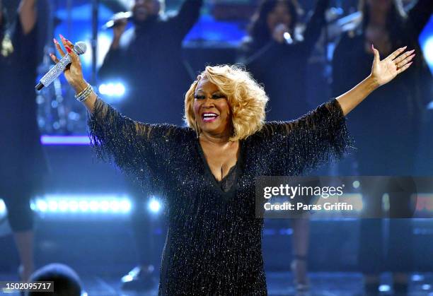 Patti LaBelle performs onstage during the BET Awards 2023 at Microsoft Theater on June 25, 2023 in Los Angeles, California.