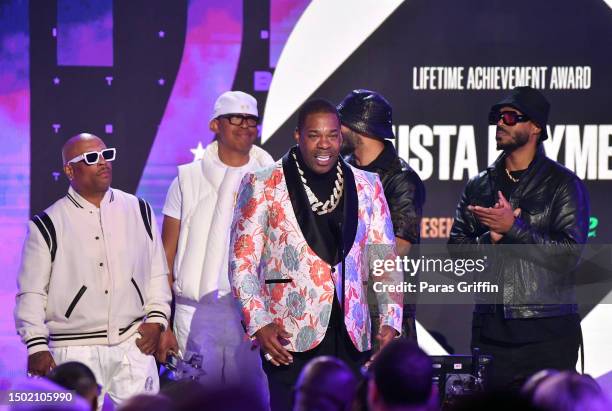 Honoree Busta Rhymes accepts the Lifetime Achievement Award onstage during the BET Awards 2023 at Microsoft Theater on June 25, 2023 in Los Angeles,...