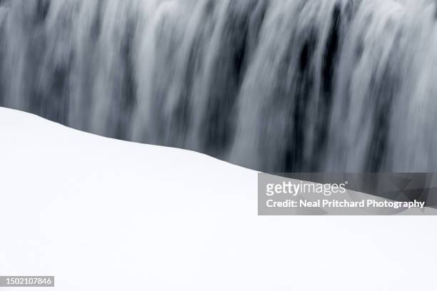 closeup of dettifoss falls iceland - dettifoss falls stock pictures, royalty-free photos & images