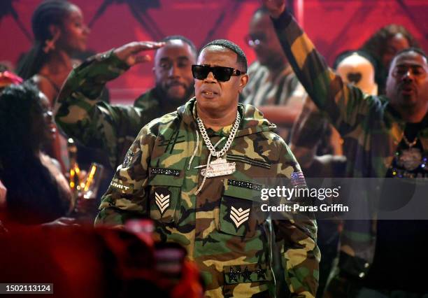 Master P performs onstage during the BET Awards 2023 at Microsoft Theater on June 25, 2023 in Los Angeles, California.