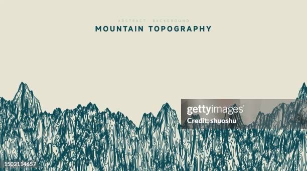abstract mountain line structure wireframe background - wireframe landscape stock illustrations