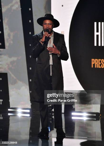 Nice speaks onstage during the BET Awards 2023 at Microsoft Theater on June 25, 2023 in Los Angeles, California.