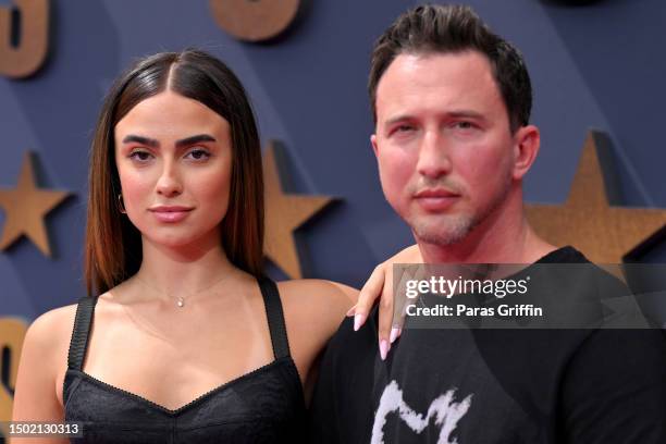 Maayan Badash and Brandon Korff attend the BET Awards 2023 at Microsoft Theater on June 25, 2023 in Los Angeles, California.