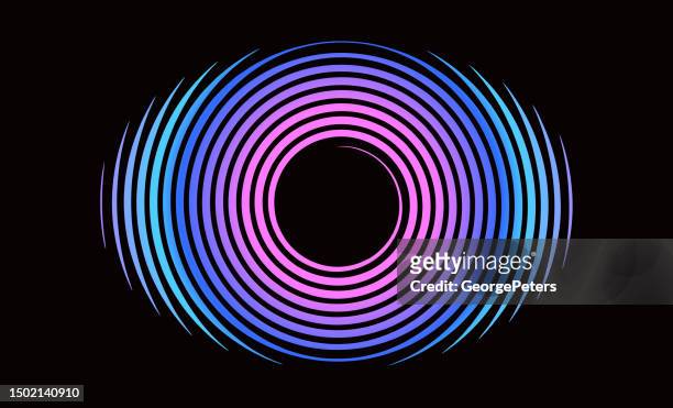 spiral concentric pattern - lenses stock illustrations