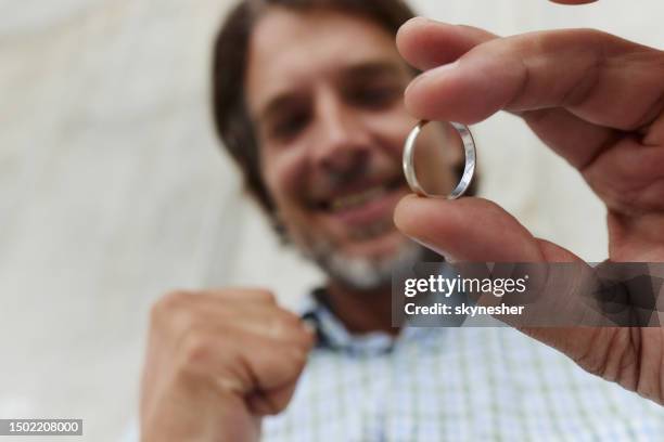 this is my wedding ring! - silver ring stock pictures, royalty-free photos & images