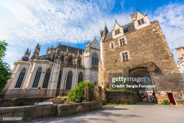 saint peter's gate in nantes, france - jantes stock pictures, royalty-free photos & images