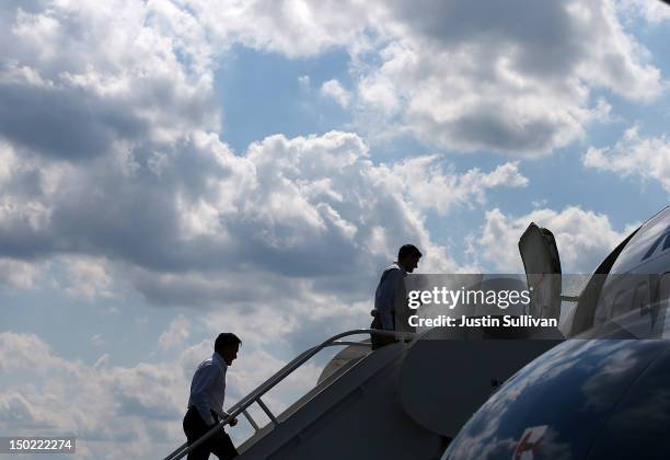 Republican presidential candidate and former Massachusetts Governor Mitt Romney and his running mate Republican vice presidential candidate, U.S....