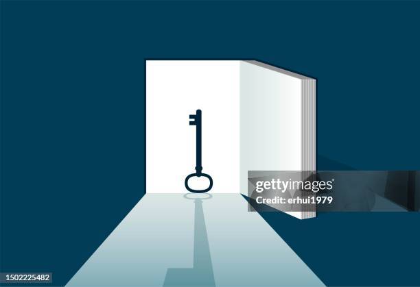 open the door of wisdom - building feature stock illustrations