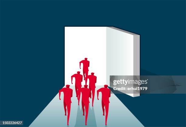 stockillustraties, clipart, cartoons en iconen met the entrance of wisdom - arriving late class