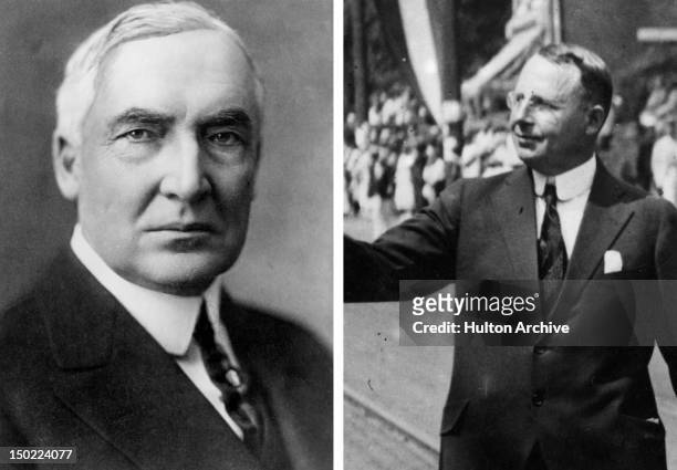 In this composite image a comparison has been made between US Presidential Candidates Warren G. Harding and James M Cox. In 1920 Warren G. Harding...