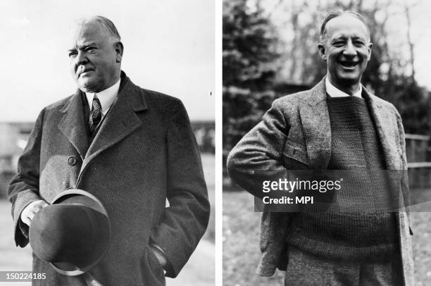 In this composite image a comparison has been made between Herbert Hoover and Al Smith. In 1928 Herbert Hoover won the presidential election to...