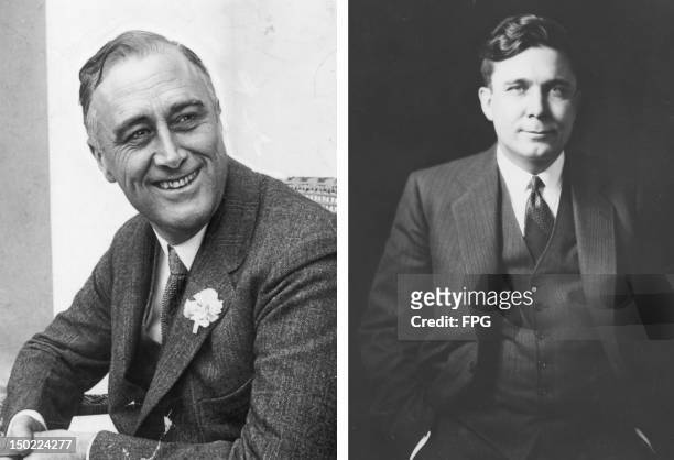 In this composite image a comparison has been made between former US Presidential Candidates Franklin Delano Roosevelt and Wendell Willkie. In 1940...
