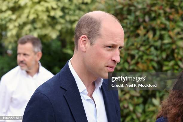 Prince William, Prince of Wales arrives at Mosaic Clubhouse in Lambeth on June 26, 2023 in London, England. The Prince of Wales has launched...