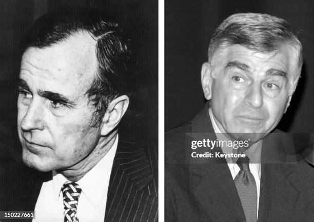 In this composite image a comparison has been made between former US Presidential Candidates George Bush and Michael Dukakis. In 1988 George H. W....
