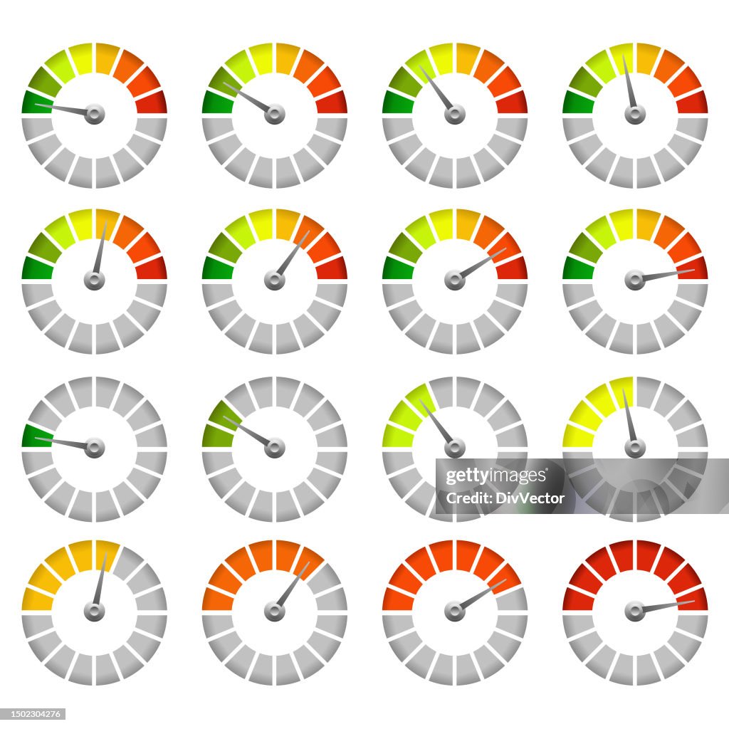 Indicators List Graphics Level Indicator Vector Set High-Res Vector Graphic - Getty Images