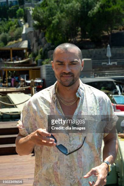 American actor Jesse Williams is on vacation in Bodrum on June 26, 2023 in Mugla, Turkey. Famous American actor Jesse Williams preferred Bodrum for a...