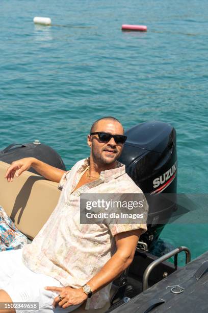 American actor Jesse Williams is on vacation in Bodrum on June 26, 2023 in Mugla, Turkey. Famous American actor Jesse Williams preferred Bodrum for a...