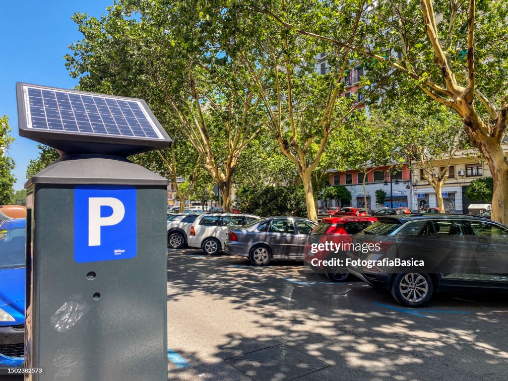 Parking space for cars in the city