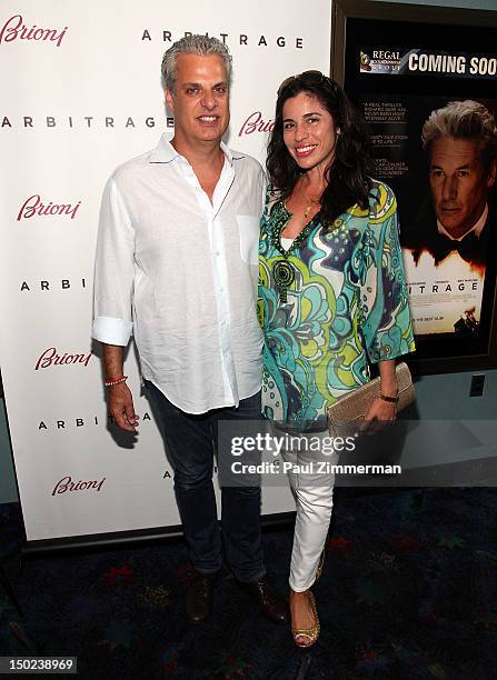 Eric Ripert and Sandra Ripert attend "Arbitrage" screening at UA East Hampton Theater on August 12, 2012 in East Hampton, New York.