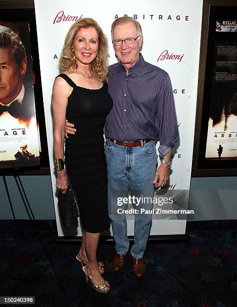 Ellen Scarborough and Chuck Scarborough attend "Arbitrage" screening at UA East Hampton Theater on August 12, 2012 in East Hampton, New York.