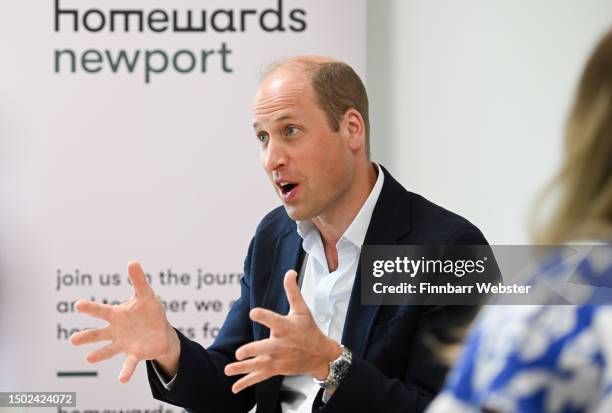 Prince William, Prince of Wales visits Maindee Primary School on June 26, 2023 in London, England. The Prince of Wales has launched Homeward, a...