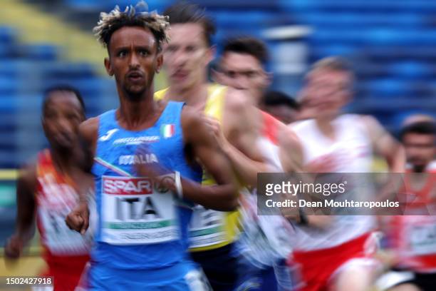 Yemaneberhan Crippa of Italy competes in the Men's 5000m - Div 1 at the European Team Championships 2023 during day six of the European Games 2023 at...