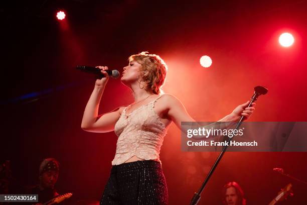 American singer Maggie Rogers performs live on stage during a concert at the Huxleys on June 20, 2023 in Berlin, Germany.