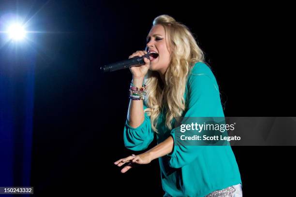 Carrie Underwood performs at Boots and Hearts Festival on August 12, 2012 in Bowmanville, Canada.