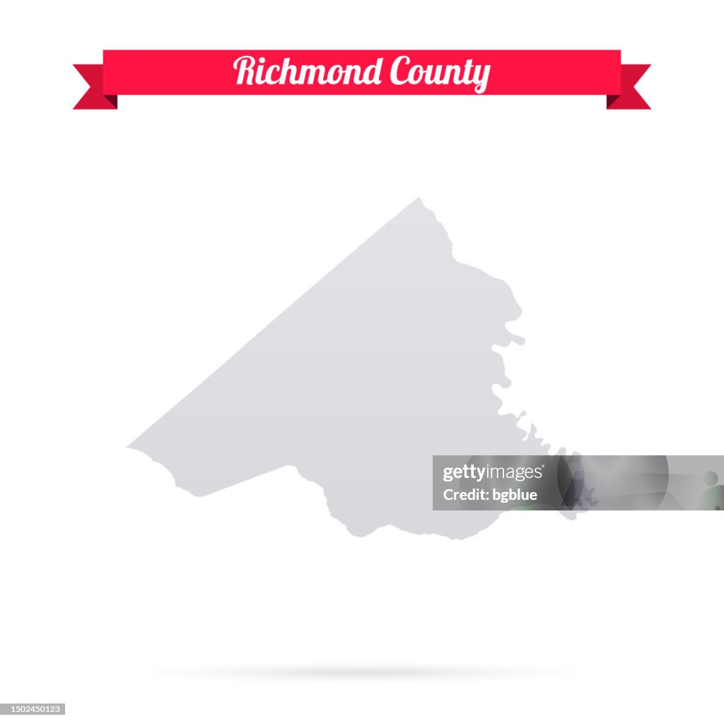 Richmond County, Georgia. Map on white background with red banner