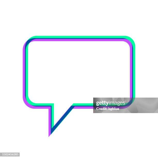 speech bubble. icon with two color overlay on white background - question bubble stock illustrations