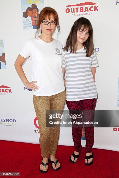 Actress Amy Yasbeck and Stella Ritter attend the 3rd Annual My Brother Charlie Family Fun Festival at Culver Studios on August 12, 2012 in Culver...