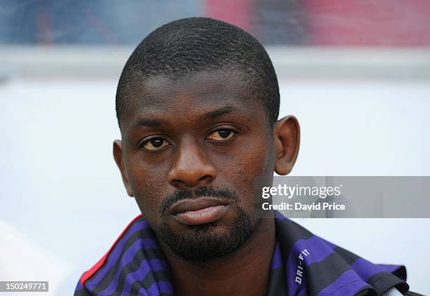 Abou Diaby of Arsenal against FC Cologne during a Pre-Season Friendly game at Rhein Energie Stadium on August 12, 2012 in Cologne, Germany.