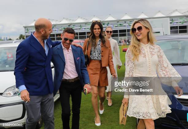 Frankie Dettori, Isabella Charlotta Poppius, Sadie Mantovani and Niomi Smart attend a day at the Treehouse with Keith Prowse Official Hospitality...