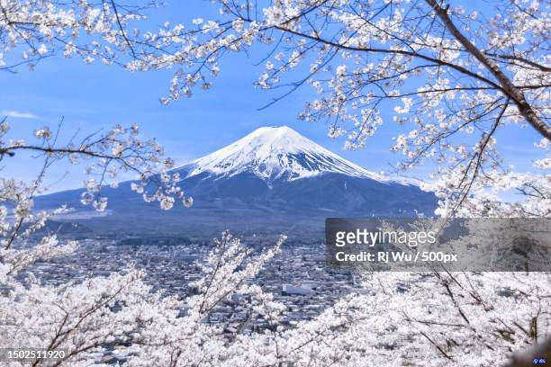 scenic view of snowcapped mountains against sky,chiisagata district,nagano,japan - japan winter stock pictures, royalty-free photos & images