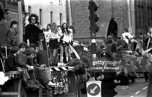 Newcastle students went to a lot of trouble to raise money for charity with their Rag Parade on 7th November 1971.