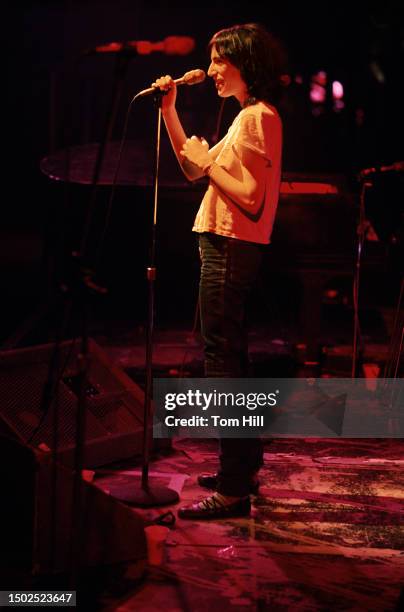 Singer, songwriter and poet Patti Smith performs at Alex Cooley's Electric Ballroom on January 23, 1976 in Atlanta, Georgia.