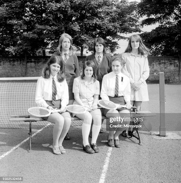 Schoolgirls from Church High School in Newcastle model the latest fashion 14 July 1971, this time girls wearing their more appropriate school...