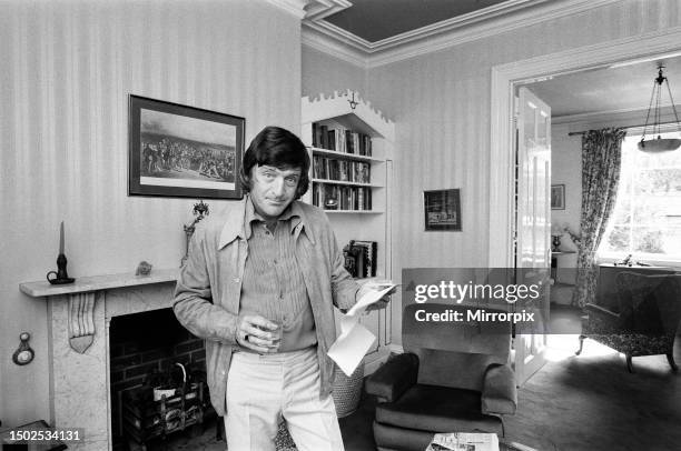 Michael Parkinson pictured at his home in Windsor. 11th August 1971.