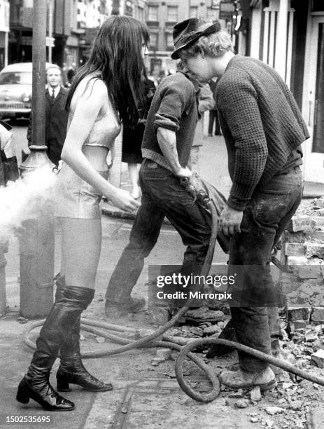 Leather Boots & Hotpants Traudi Hailand's hot pants caused a stir down London's Carnaby Street.