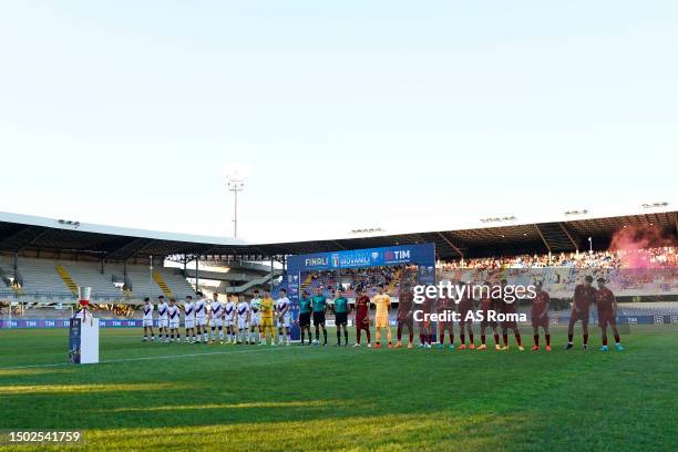 Roma U16 line up during the U16 Serie A e B Final match between AC Fiorentina and AS Roma at Stadio Riviera delle Palme on June 26, 2023 in San...